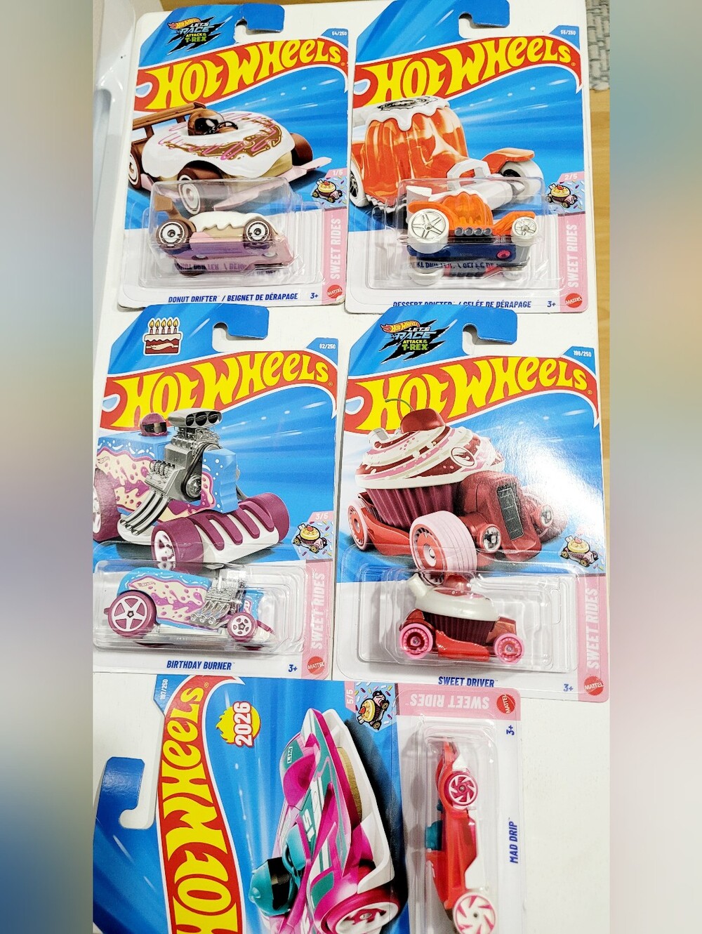 Hot Wheels Sweet Rides Pack - Pink, White & Red